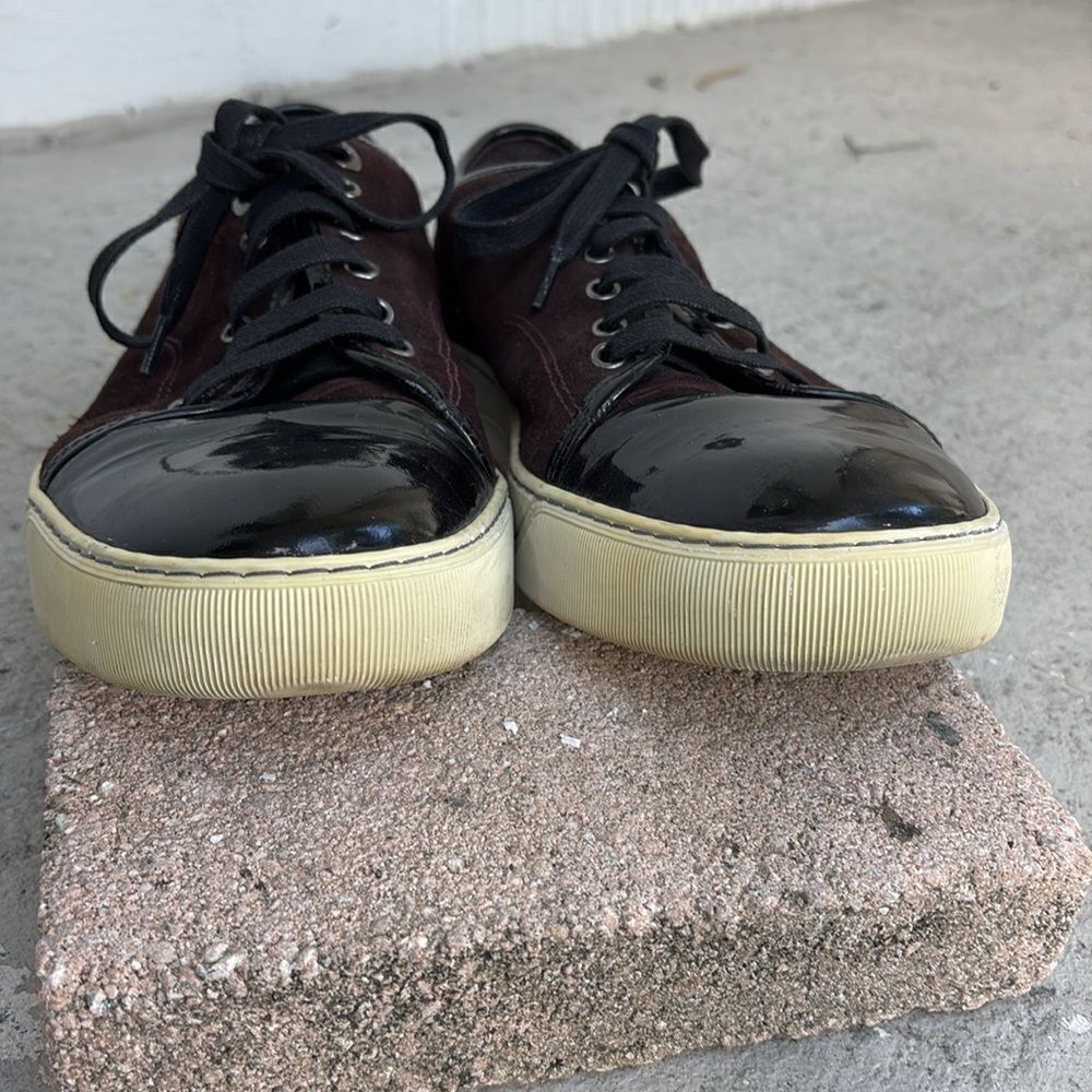 Lanvin toe cap suede sneakers - Picture 4 of 8